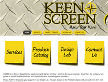 Tablet Screenshot of keenscreen.com